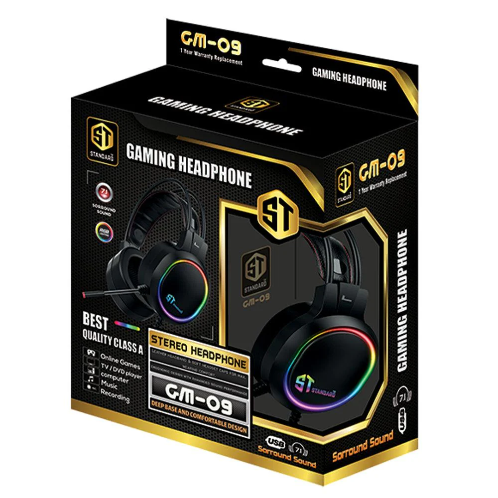 ST-Standard GM-09 Stereo RGB Gaming Headphone - الصورة 5