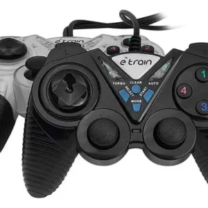 E-Train GP054 Wired Controller, Compatible with PlayStation 2  3, Features Turbo Function - MultiColor