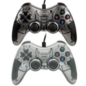 Gigamax Plus 6060 Dual Wired Gaming Controller with Analog Joystick اداة تحكم بالالعاب بسلك مزدوج بلس 6060 مع وحدة تحكم انالوج من جيجا ماكس