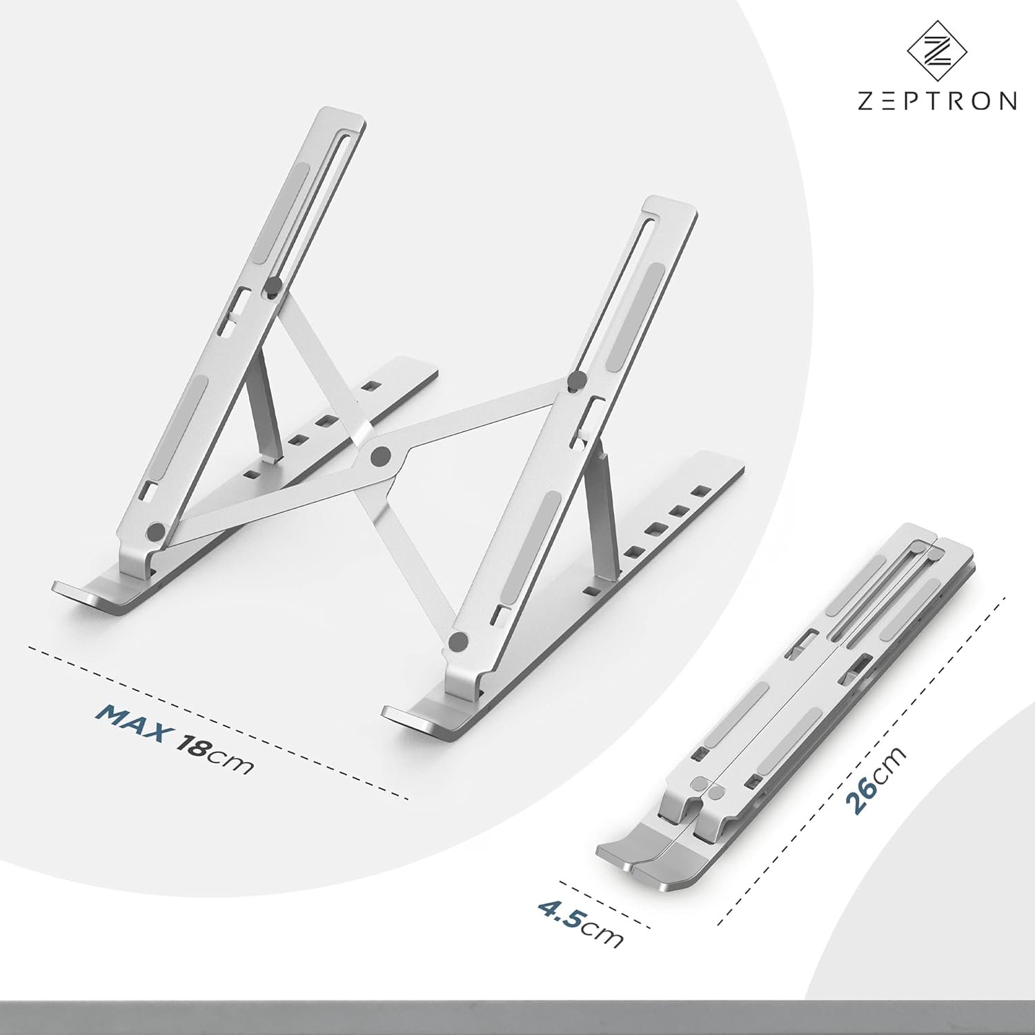 Kotuday foldable portable aluminium laptop stand حامل لاب توب من خليط الألومنيوم قابل للطي ومحمول