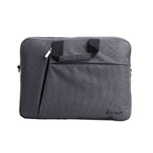 E-train (BG11A) Laptop Messenger Shoulder Bag up to 15.6" - Gray اي ترين (BG11A) شنطة لاب توب للحمل على الكتف حجم يصل الى 15.6 بوصة - رمادي