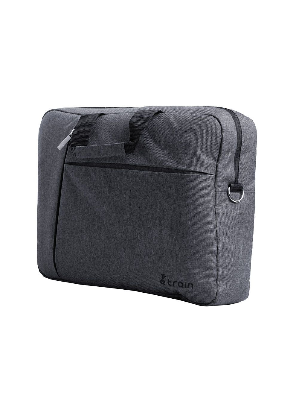E-train (BG11A) Laptop Messenger Shoulder Bag up to 15.6" - Gray اي ترين (BG11A) شنطة لاب توب للحمل على الكتف حجم يصل الى 15.6 بوصة - رمادي - الصورة 3