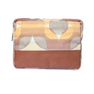 E-train (BG190) Laptop Sleeve High Quality Cotton Material 14" - Brown اي ترين (BG190) شنطة لاب توب Sleeve خامة من القطن حجم يصل الى 14 بوصة - بني