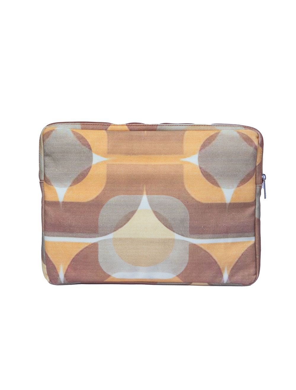 E-train (BG190) Laptop Sleeve High Quality Cotton Material 14" - Brown اي ترين (BG190) شنطة لاب توب Sleeve خامة من القطن حجم يصل الى 14 بوصة - بني - الصورة 3