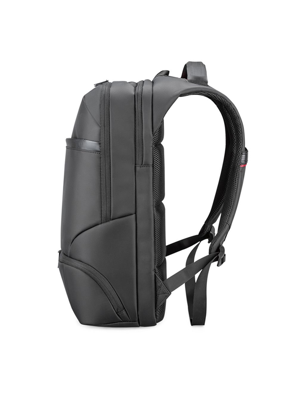 L'AVVENTO (BG416) Laptop Backpack Made by Water Repellent Polyester And PVC Materials fits up to 15.6" - Black لافينتو BG416 شنطة ظهر لابتوب حجم يصل الي 15.6 - أسود - الصورة 3