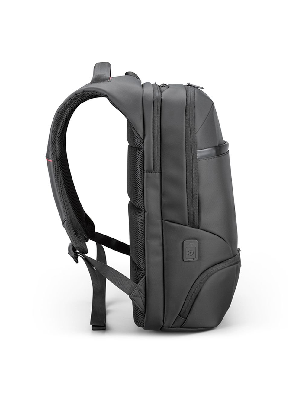 L'AVVENTO (BG416) Laptop Backpack Made by Water Repellent Polyester And PVC Materials fits up to 15.6" - Black لافينتو BG416 شنطة ظهر لابتوب حجم يصل الي 15.6 - أسود - الصورة 2