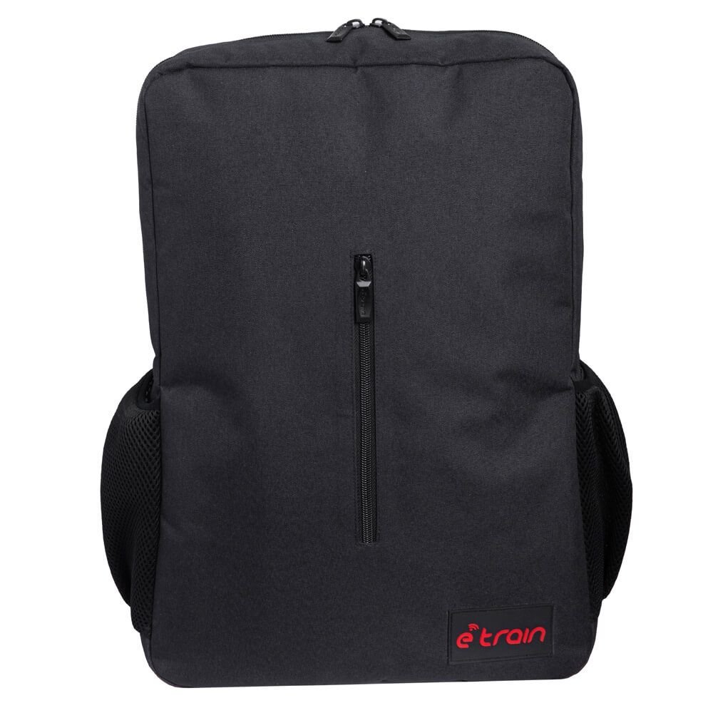 E-train (BG90B) Backpack Bag Fit Up to 15.6" - Black اي ترين (BG90B) شنطة ظهر تصل الي 15.6 بوصة - أسود