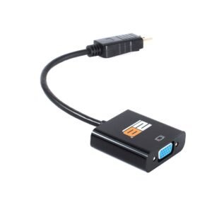 2B (DC138) Connecting Solution Display Port Cable to VGA - Black توبى (DC138) - كابل من Display Port الى VGA - أسود