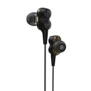 Devia Smart Series Dual Wired Earphone 3.5mm - Black ديفيا سماعة أذن مع ميكرفون 3.5 مم - أسود