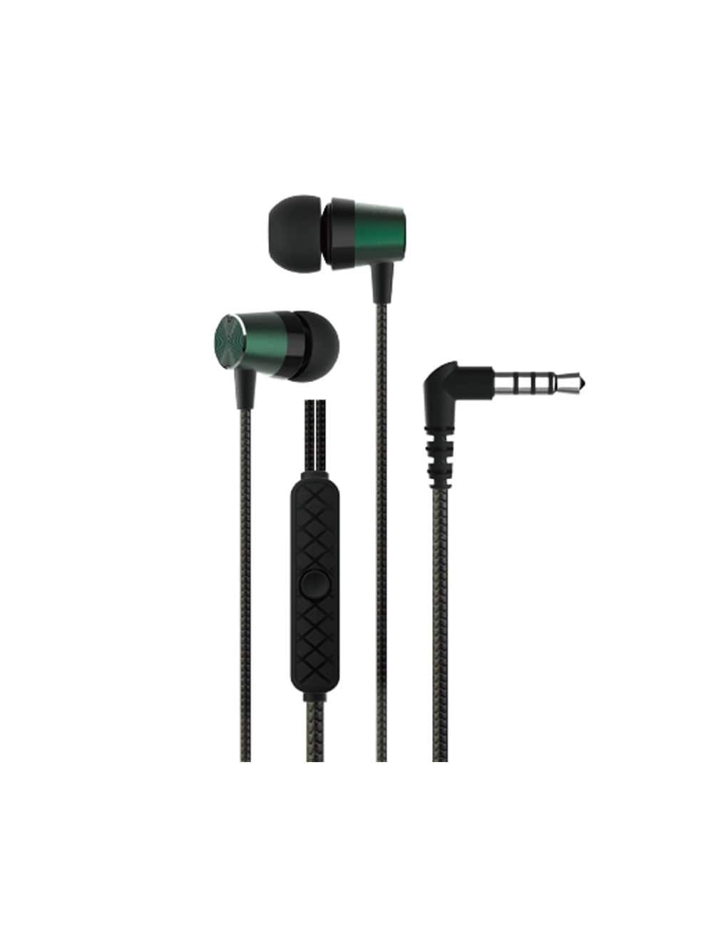 Devia EM103 Kintone Series Metal Earphone 3.5mm - Green ديفيا EM103 سماعة أذن سلكية Kintone Series معدن 3.5 مم - أخضر