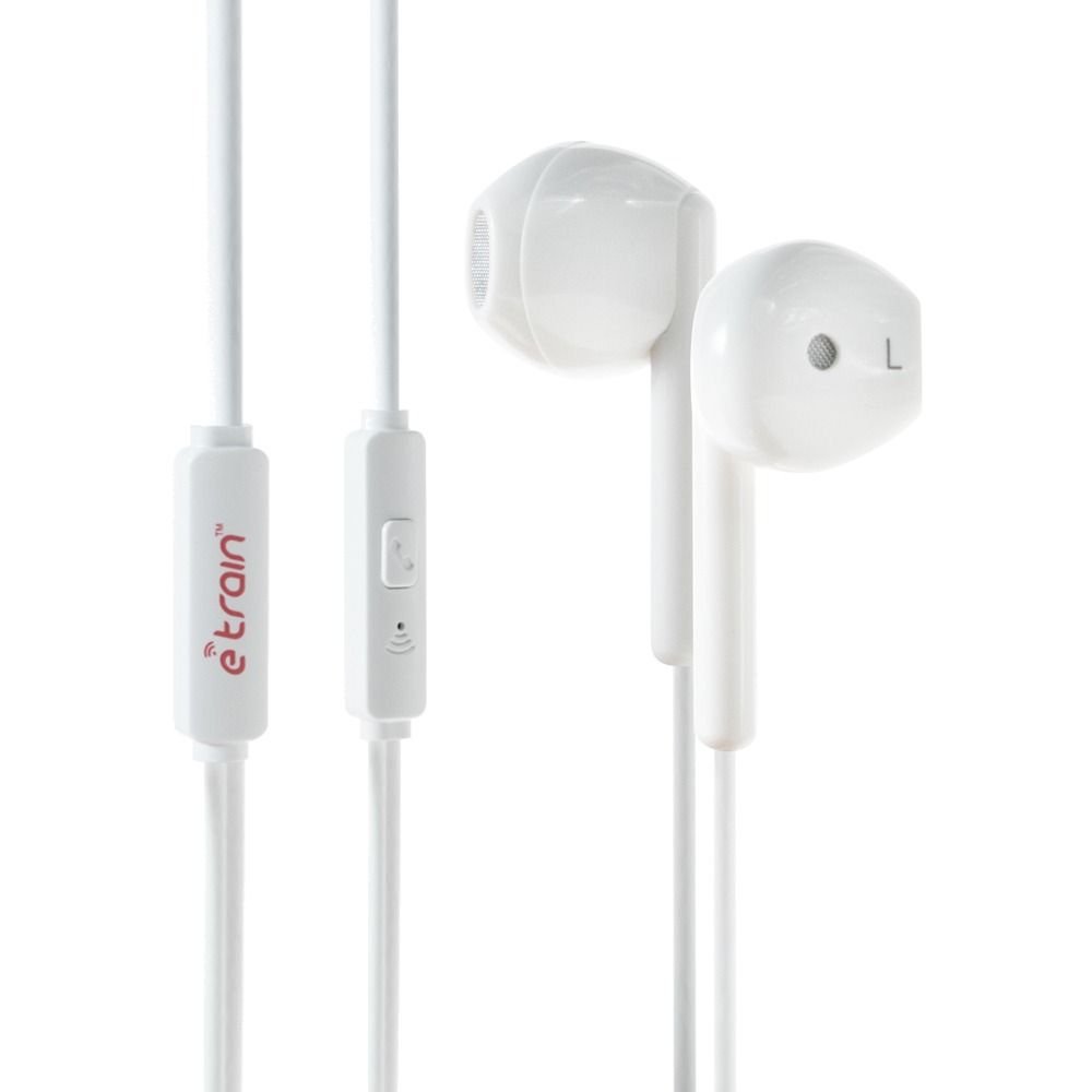 E-train (HP61W) Feather light Comfort Wired Earphone - White اي ترين (HP61W) سماعة أذن سلكية - أبيض - الصورة 7