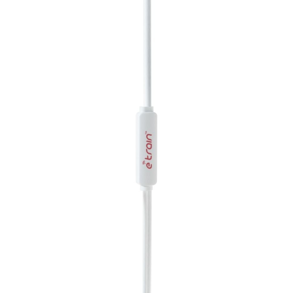 E-train (HP61W) Feather light Comfort Wired Earphone - White اي ترين (HP61W) سماعة أذن سلكية - أبيض - الصورة 5