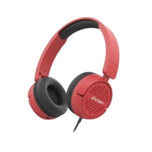 E-train (HP63R) Wired Stereo Foldable Headphone With MIC 1.5M - Red اي ترين (HP63R) سماعة راس سلكية قابلة للطي مع ميكروفون طولة 1.5 متر - أحمر