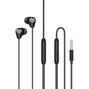 L'AVVENTO (HP66B) Sleeping earphone with Mic 3.5mm with Volume Control - Black لافينتو HP66B سماعة أذن مع ميكرفون و تحكم في مستوى الصوت - أسود