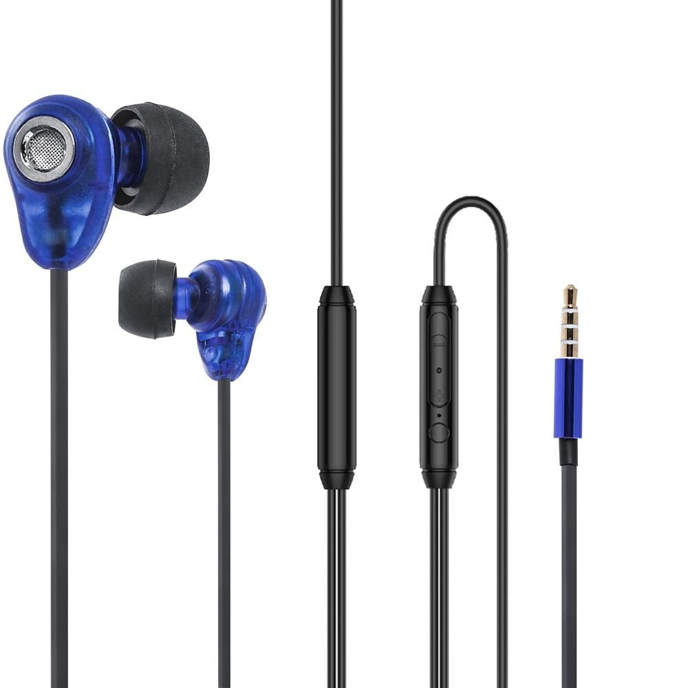 L'AVVENTO (HP66L) Sleeping earphone with Mic 3.5mm with Volume Control - Blue لافينتو HP66L سماعة أذن مع ميكرفون و تحكم في مستوى الصوت - أزرق
