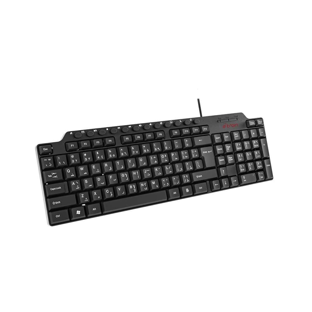 E-train (KB012) MultiMedia Compact Keyboard 104-Key اي ترين KB012 لوحة مفاتيح MultiMedia - الصورة 2