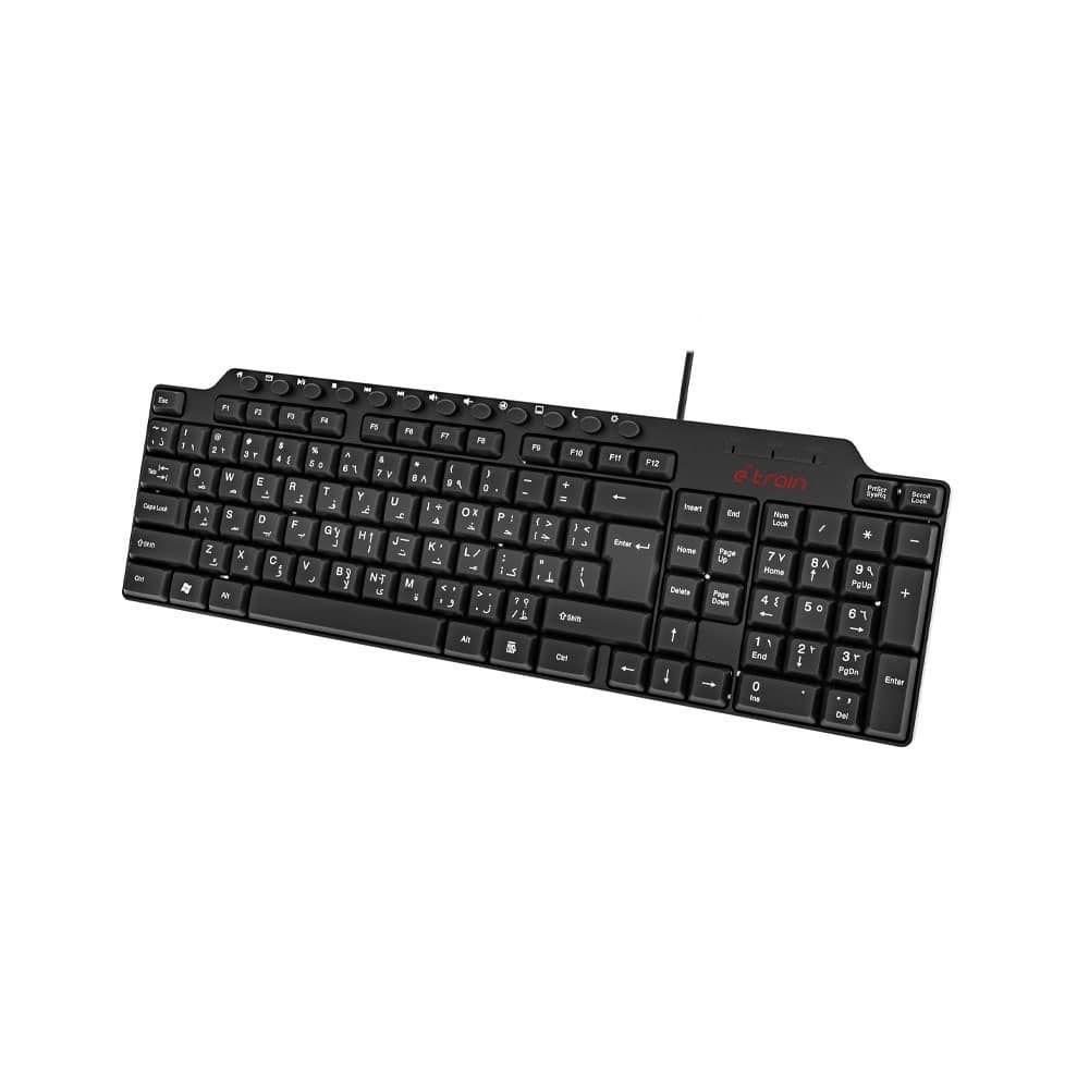 E-train (KB012) MultiMedia Compact Keyboard 104-Key اي ترين KB012 لوحة مفاتيح MultiMedia - الصورة 3