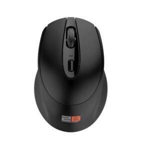 2B (MO186) Dual Mode Bluetooth 2.4GHz Mouse 800 - 1200 - 1600 - 2400 DPI with Rechargeable Battery - Black توبي (MO186) ماوس بلوتوث تردد 2.4GHz قابل للشحن 800 - 1200 - 1600 - 2400 DPI - أسود
