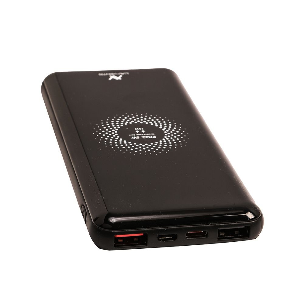 L'AVVENTO (MP125) Power Bank 10000mAh QI Wireless Fast Charger - Black لافينتو MP125 باور بانك لاسلكي شحن سريع QI سعة 10000 مللي أمبير - أسود - الصورة 4