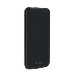 Devia Kintone series Power Bank with 4 cables 10000mAh - Black ديفيا Kintone باور بنك 4 منافذ سعة 10000 مللي أمبير- أسود