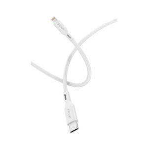 E-train USB-C to Lightning Cable 1M - White اي ترين كابل من USB-C الي لايتنج طوله 1 متر - ابيض