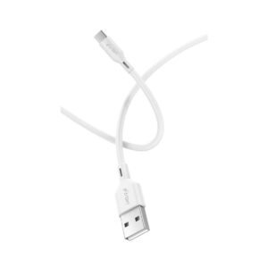 E-train USB-A to USB-C Cable 1M - White اي ترين كابل من USB-A الي USB-C طوله 1 متر - ابيض