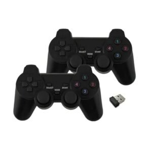 ذراع ألعاب GIGAMAX Plus GM7070 – لاسلكي 2.4G – مزدوج الاهتزاز – أنالوج مزدوجGM 7070 Double Wireless Gamepad With Analog