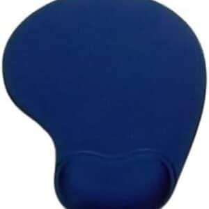 Rubber Mouse Pad With Wrist Support Blue قاعدة ماوس مطاطية مع دعامة للمعصم - لون أزرق