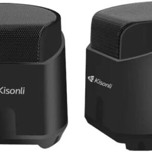 Kisonli K500 Mini Speaker Multimedia Subwoofer USB 2.0 Input For Computer – Black