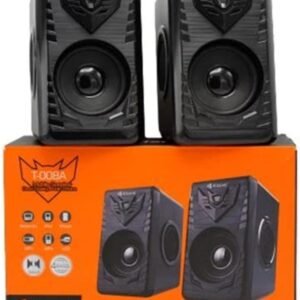 مكبر صوت T008A بمنفذ USB للكمبيوتر من كيسونلي، بيور لاود المحمول - أسود Kisonli T008A USB Computer Speaker - Purelloud Sound Laptop Speaker - Black