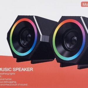 مكبر صوت طراز Q7-6060 - اسود، من جيني، سلكي Q7-6060 desktop music speaker - black