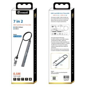 موزع استاندر  (USB-C and USB 3.0) (7X2) St UCA9702