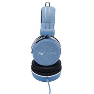 لافينتو HP06L سماعة رأس 3.5مم أستريو - أزرق-L'AVVENTO (HP06L) Headphone Stereo Golden Plug With 40mm - 1.5M - Blue