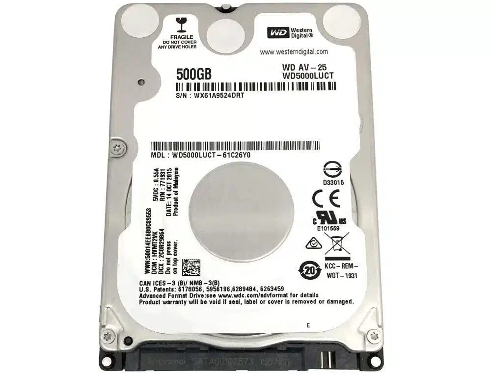 Internal Hard DriveWestern Digital 500GB