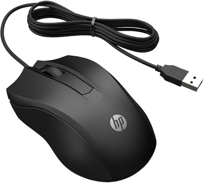 HP Wired Mouse 100 - 6VY96AA#ABB - Black