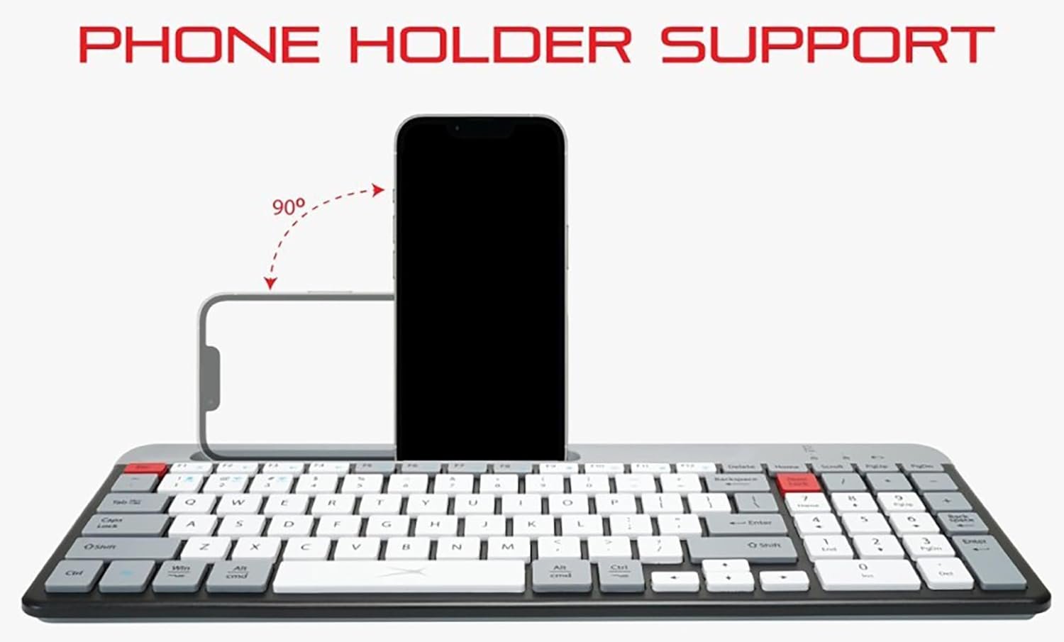 MJK K2 Wired Keyboard - Grey White - الصورة 4