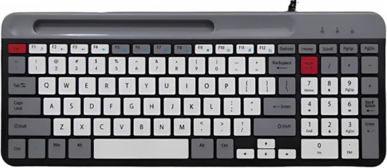MJK K2 Wired Keyboard - Grey White