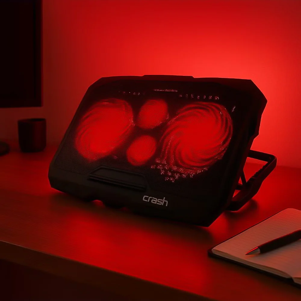 Crash Laptop Cooler Fan Black C8000 - الصورة 3