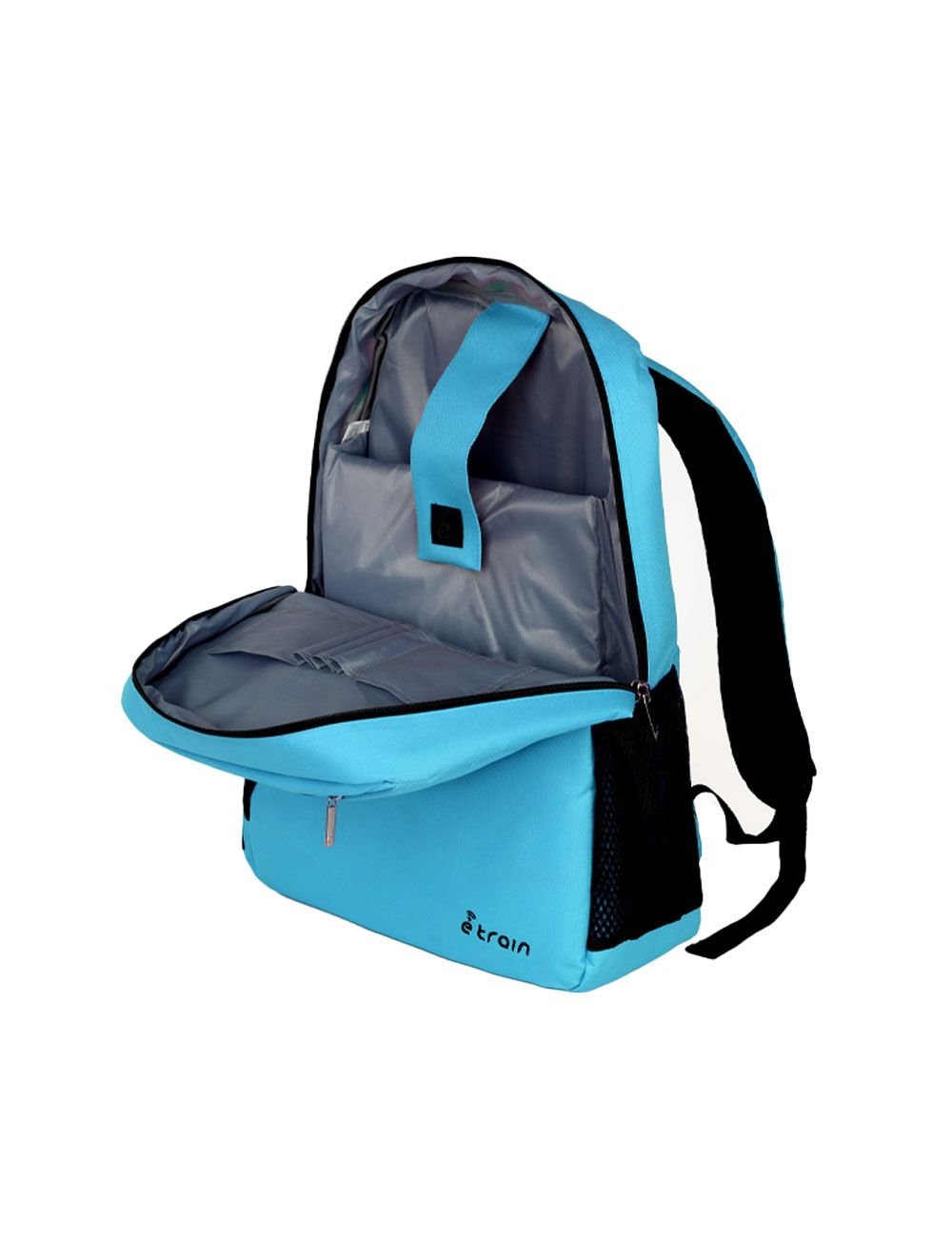 اي ترين (BG02Q) شنطة ظهر تصل الي 15.6 بوصة - أزرق سماوي-E-train (BG02Q) Backpack Bag Fit Up to 15.6" - Turquoise - الصورة 5