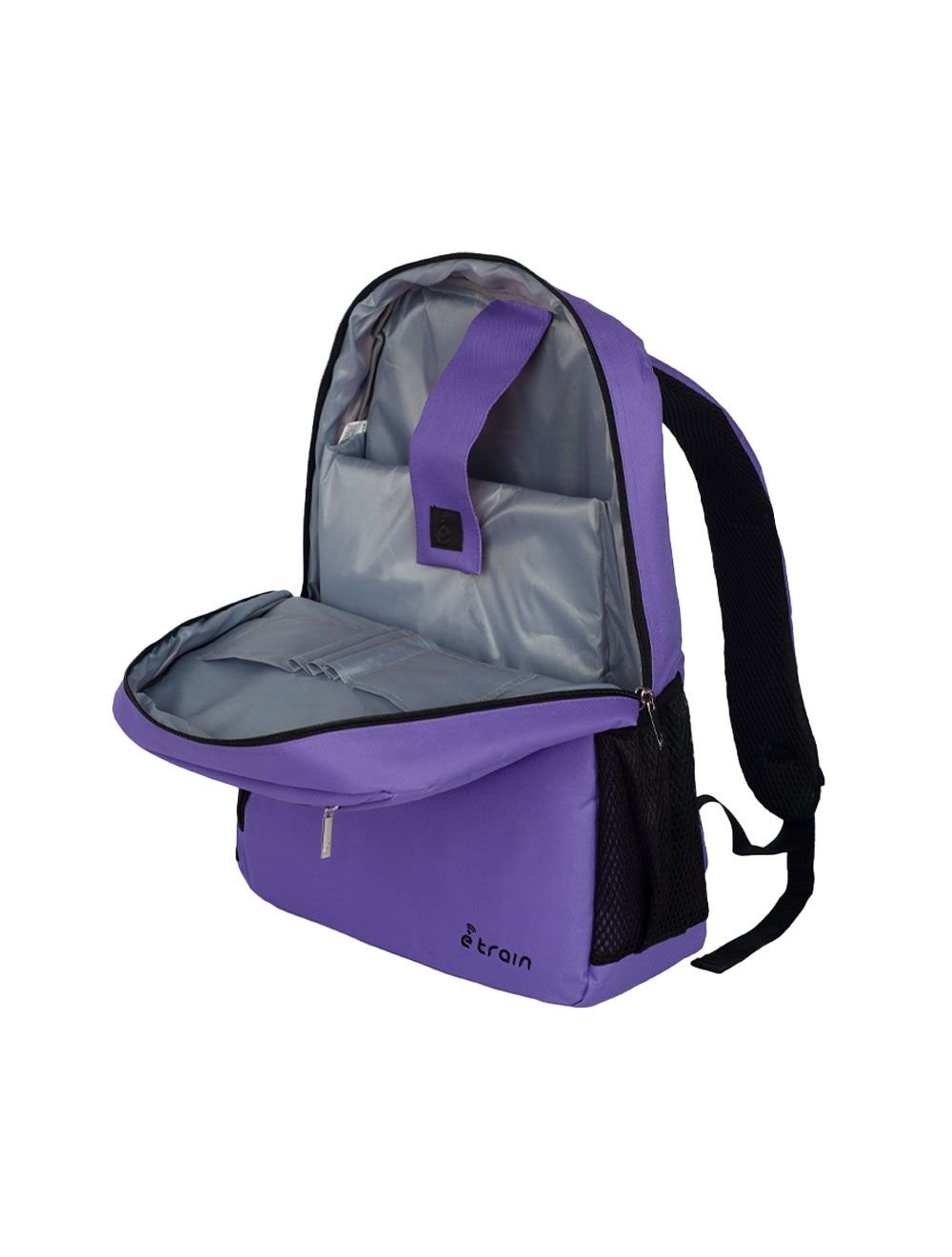 اي ترين (BG02U) شنطة ظهر تصل الي 15.6 بوصة - بنفسجي-E-train (BG02U) Backpack Bag Fit Up to 15.6" - Purple - الصورة 4