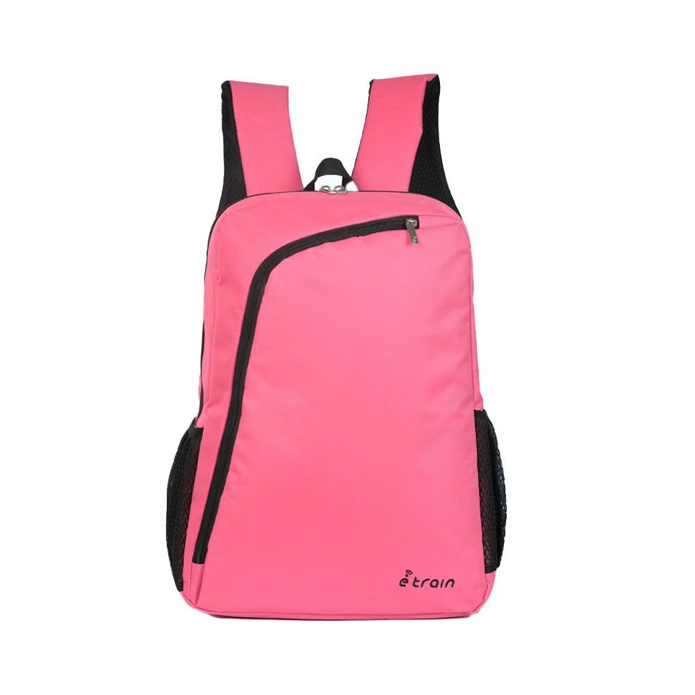 اي ترين (BG02P) شنطة ظهر تصل الي 15.6 بوصة - بينك-E-train (BG02P) Backpack Bag Fit Up to 15.6" - Pink