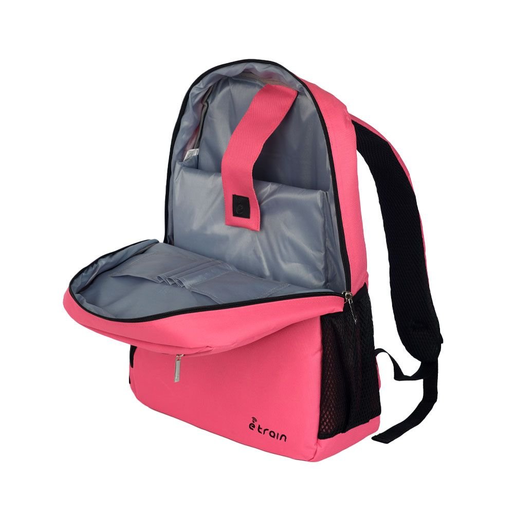اي ترين (BG02P) شنطة ظهر تصل الي 15.6 بوصة - بينك-E-train (BG02P) Backpack Bag Fit Up to 15.6" - Pink - الصورة 5