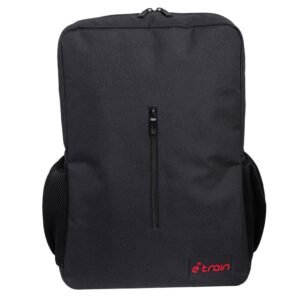 E-train (BG90B) Backpack Bag Fit Up to 15.6" - Black اي ترين (BG90B) شنطة ظهر تصل الي 15.6 بوصة - أسود