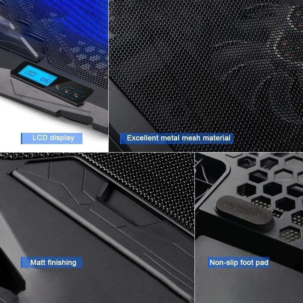 Gigamax Plus Laptop Cooling Pad, 4 Fans, LED Lighting, 2020 - الصورة 3