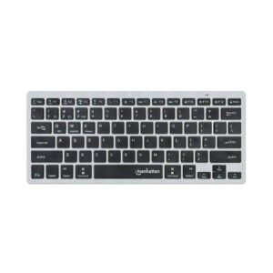 لوحة مفاتيح لاسلكي منهاتن Ultra Slim Dual-Mode - رمادي/ أسود