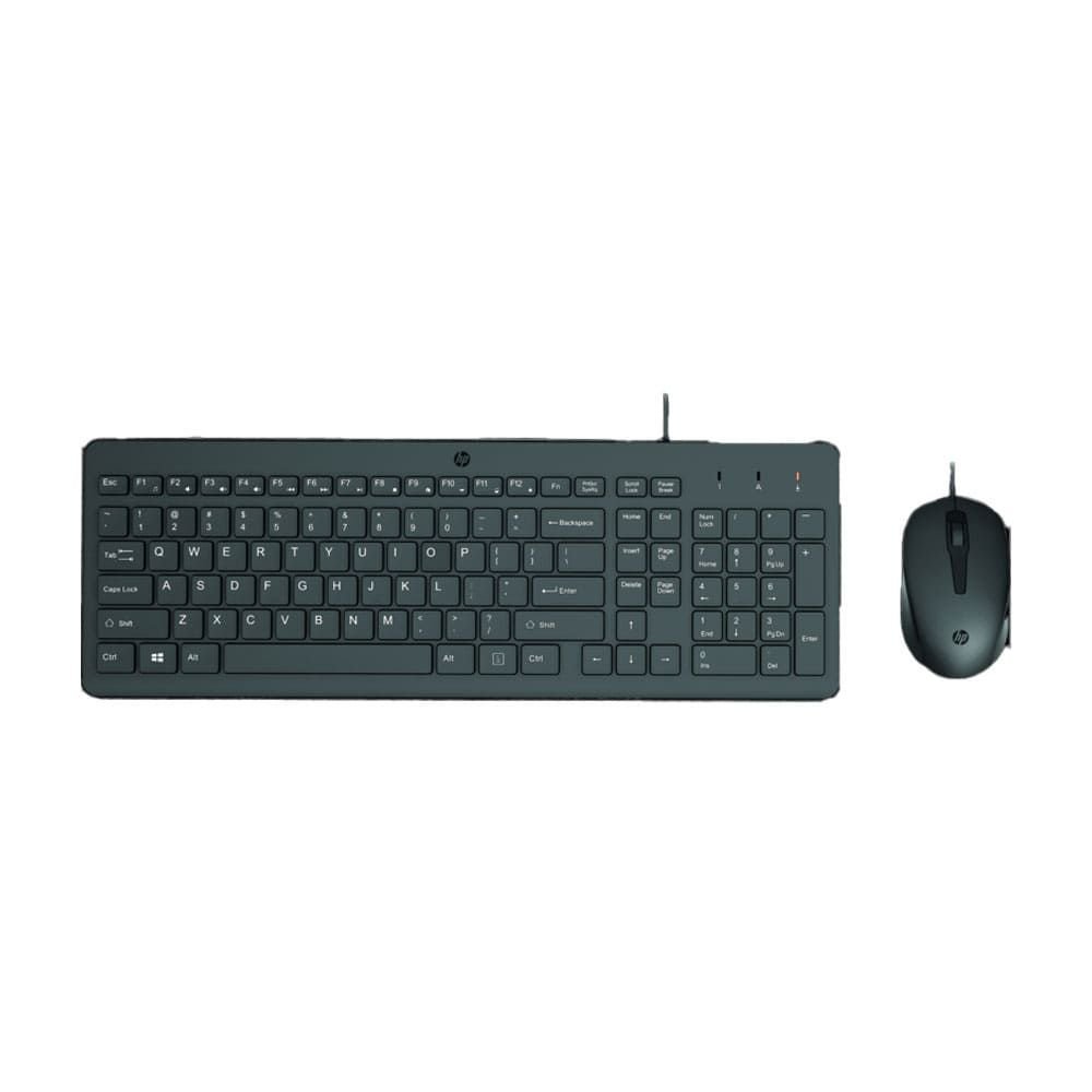 HP 150 Wired Keyboard and Mouse Black