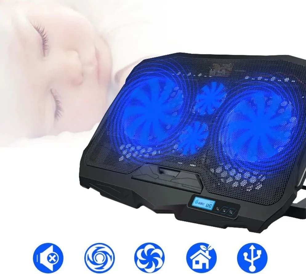 Gigamax Plus Laptop Cooling Pad, 4 Fans, LED Lighting, 2020
