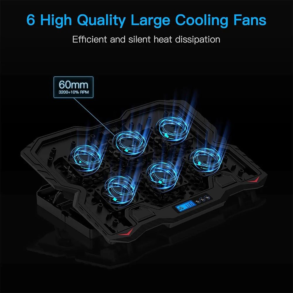 Gigamax Plus 2040 6 fan rgb Laptop Cooling Pad