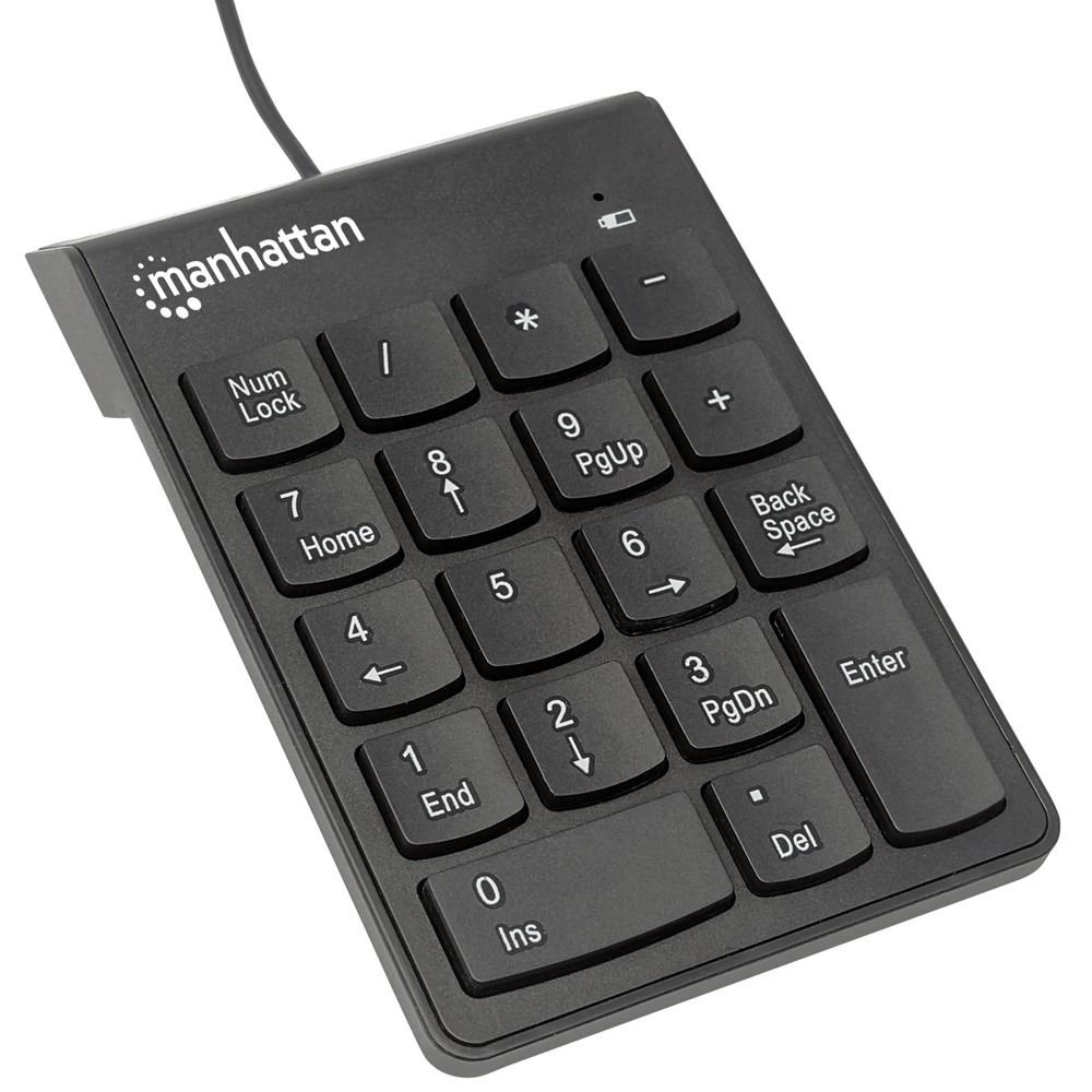 Manhattan Numeric Wired Keypad USB Wired 18 Full-Size Keys - Black - الصورة 4