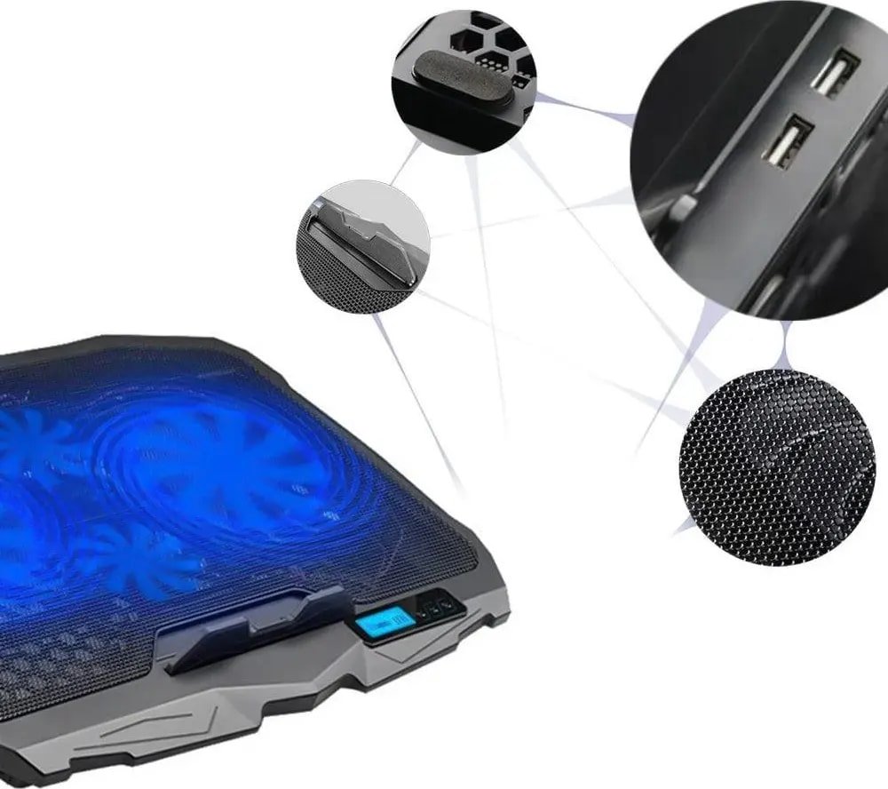 Gigamax Plus Laptop Cooling Pad, 4 Fans, LED Lighting, 2020 - الصورة 2